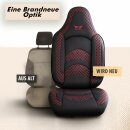 Sitzbez&uuml;ge (Pilot) passend f&uuml;r Iveco Iveco Daily (Schwarz-Rot) 3.2 Komplett