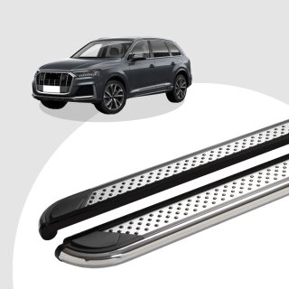 Trittbretter passend für Audi Q7 ab 01/2015 (Model: MYDO, Farbe: Chrom) mit ABE