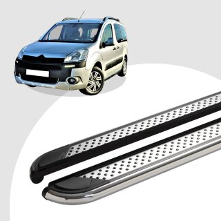 Trittbretter passend für Citroen Berlingo ab 04/2008-12/2018 (Model: MYDO, Farbe: Chrom) ABE