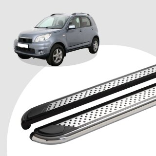 Trittbretter passend für Daihatsu Terios ab 11/2005-12/2017 (Model: MYDO, Farbe: Chrom)