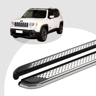 Trittbretter passend für Jeep Renegade ab 07/2014 (Model: MYDO, Farbe: Chrom) mit ABE