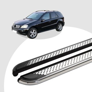 Trittbretter passend für Mercedes ML W166 ab 06/2011-02/2015 (Model: MYDO, Farbe: Chrom) ABE