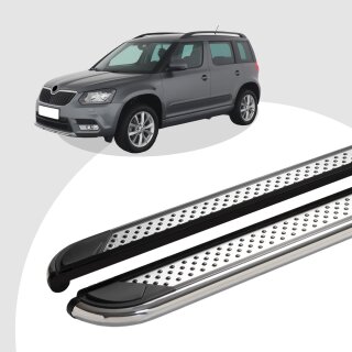 Trittbretter passend für Skoda Yeti ab 05/2009-12/2017 (Model: MYDO, Farbe: Chrom) mit ABE