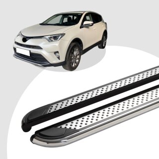 Trittbretter passend für Toyota Rav 4 ab 12/2012-12/2018 (Model: MYDO, Farbe: Chrom) mit ABE