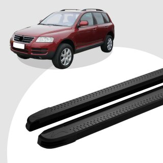 Trittbretter passend für VW Touareg ab 10/2002-05/2010 (Model: MAJA, Farbe: Schwarz) mit ABE