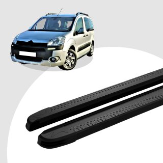 Trittbretter passend für Citroen Berlingo 04/2008-12/2018 (Model: MAJA, Farbe: Schwarz) mit ABE