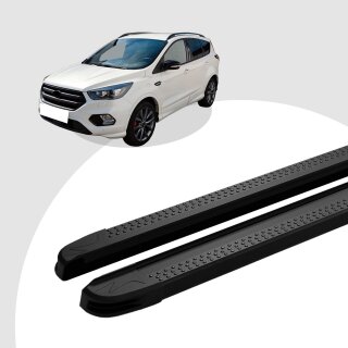 Trittbretter passend für Ford Kuga ST LINE ab 2017+ (Model: MAJA, Farbe: Schwarz) mit ABE