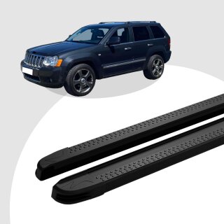 Trittbretter passend für Jeep Grand Cherokee ab 10/2004-10/2011 (Model: MAJA, Farbe: Schwarz)