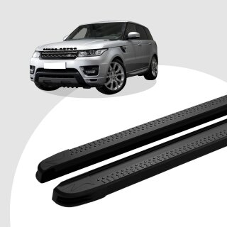 Trittbretter passend für Land Range Rover Sport ab 11/2014 (Model: MAJA, Farbe: Schwarz) mit ABE