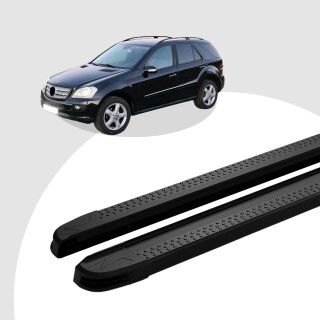 Trittbretter passend für Mercedes ML W164 07/2005-12/2011 (Model: MAJA, Farbe: Schwarz) mit ABE