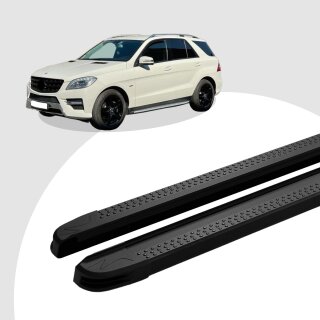 Trittbretter passend für Mercedes ML W166 06/2011-02/2015 (Model: MAJA, Farbe: Schwarz) mit ABE