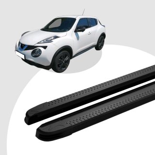 Trittbretter passend für Nissan Juke ab 06/2010 (Model: MAJA, Farbe: Schwarz) mit ABE