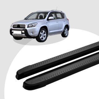 Trittbretter passend für Toyota Rav 4 ab 06/2005-12/2013 (Model: MAJA, Farbe: Schwarz) mit ABE