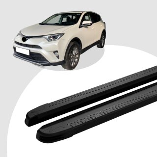 Trittbretter passend für Toyota Rav 4 ab 12/2012-12/2018 (Model: MAJA, Farbe: Schwarz) mit ABE