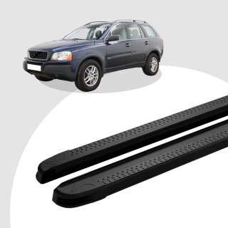 Trittbretter passend für Volvo XC90 ab 06/2002-12/2014 (Model: MAJA, Farbe: Schwarz) mit ABE