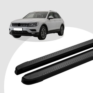 Trittbretter passend für VW Tiguan ab 01/2016 (Model: MAJA, Farbe: Schwarz) mit ABE