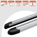 Trittbretter passend f&uuml;r Dacia Stepway ab 10/2012 (Model: MAJA, Farbe: Silber) mit ABE