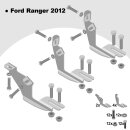 Trittbretter passend f&uuml;r Ford Ranger Model 2012 bis 2016 (Model: MAJA, Farbe: Silber) mit ABE