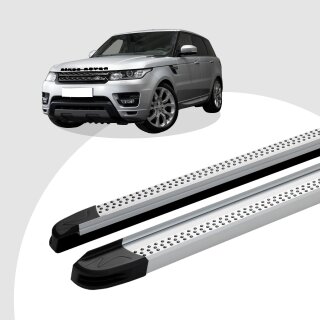 Trittbretter passend für Land Range Rover Sport ab 11/2014 (Model: MAJA, Farbe: Silber) ABE