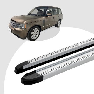 Trittbretter passend für Land Range Rover Vogue 03/2002-12/2012 (Model: MAJA, Farbe: Silber)