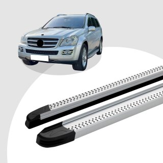 Trittbretter passend für Mercedes GL-Klasse ab 09/2006-06/2012 (Model: MAJA, Farbe: Silber)