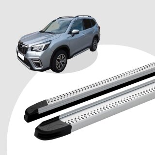 Trittbretter passend für Subaru Forester ab 11/2012-12/2017 (Model: MAJA, Farbe: Silber) mit ABE