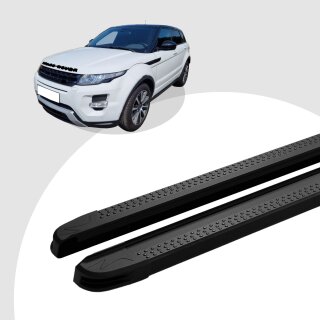 Trittbretter passend für Land Range Rover Evoque 06/2011-12/2018 (Model: MAJA, Farbe: Schwarz)