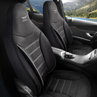 Sitzbezüge (Pilot) passend für Volvo XC90 (Schwarz-Grau) 4.1