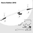 Dachreling passend f&uuml;r Dacia Dokker Baujahr ab 2012 (Aluminium) mit ABE