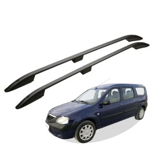 Dachreling passend für Dacia Logan Baujahr 2007-2013 (Schwarz) mit ABE