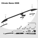 Dachreling passend f&uuml;r Citroen Nemo Baujahr 2008 (Schwarz) mit ABE