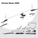 Dachreling passend f&uuml;r Citroen Nemo Baujahr 2008 (Aluminium) mit ABE