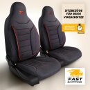 Sitzbez&uuml;ge (Pilot) passend f&uuml;r Chevrolet Captiva (Schwarz-Rot) 4.2