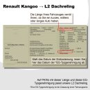 Dachreling passend f&uuml;r Renault Kangoo L2 mittel (SWB) Baujahr ab 2008 (Schwarz) mit ABE