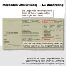 Dachreling passend f&uuml;r Mercedes Benz Citan L3 lang (LWB) Baujahr ab 2012 (Schwarz) mit ABE