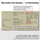 Dachreling passend f&uuml;r Mercedes Benz Viano L3 lang (LWB) Baujahr ab 2003-2014 (Aluminium) mit ABE