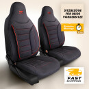 Sitzbez&uuml;ge passend f&uuml;r ACSI H&uuml;nerkopf Wohnmobil (Schwarz-Rot) Pilot 4.2