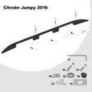 Dachreling passend f&uuml;r Citroen Jumpy L2 mittel (MWB) Baujahr ab 2016 (Schwarz) mit ABE