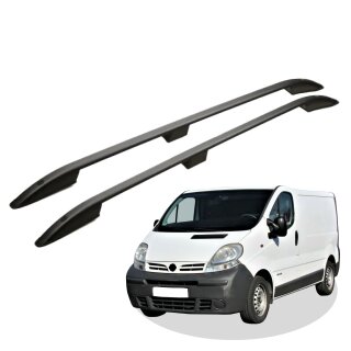 Dachreling passend für Nissan Primastar L1 kurz (SWB) Baujahr ab 2001-2015 (Schwarz) mit ABE