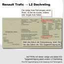 Dachreling passend f&uuml;r Renault Trafic L2 lang (LWB) Baujahr ab 2001-2015 (Aluminium) mit ABE