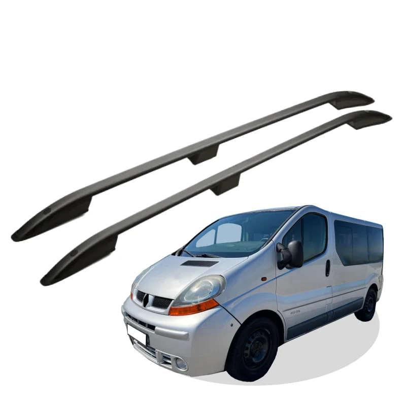 Renault Trafic L2 ab Baujahr 2001 Aluminium Dachreling schwarz mit TÜV und ABE Renault Trafic L2 ab Baujahr 2001 Aluminium Dachreling schwarz mit TÜV und ABE