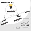 Dachreling passend f&uuml;r VW Amarok Baujahr ab 2010 (Aluminium) mit ABE