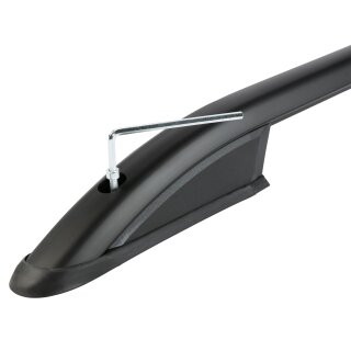 Alu Dachträger RC Royal Class Dachreling Für VW Caddy 4 (2010-2020) – Aluminium, Schwarz, Mit ABE Dachträger Geschlossene Reling