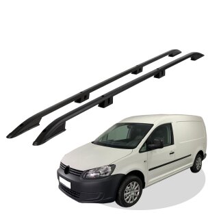 Dachreling passend für VW Caddy 3 Maxi ab 2010 bis 2020 (Schwarz) mit ABE