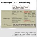 Dachreling passend f&uuml;r VW T5 L2 lang (LWB) Baujahr ab 2003 (Schwarz) mit ABE