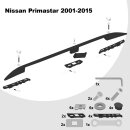 Dachreling passend f&uuml;r Nissan Primastar L2 lang (LWB) Baujahr ab 2001-2015 (Schwarz) mit ABE