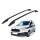 Dachreling passend für Ford Transit Courier Baujahr 2014 (Schwarz) mit ABE