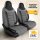 Sitzbezüge (Pilot) passend für SsangYong Korando (Grau-Schwarz) 4.6