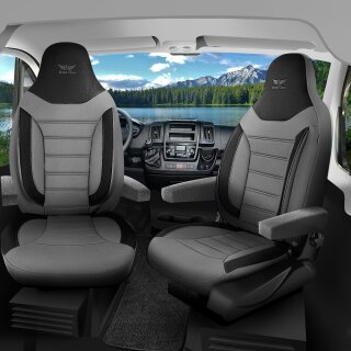 Sitzbezüge passend für Joko Wohnmobil (Grau-Schwarz) Pilot 4.6