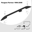 Dachreling passend f&uuml;r Peugeot Partner Baujahr 1997-2007 (Schwarz) mit ABE